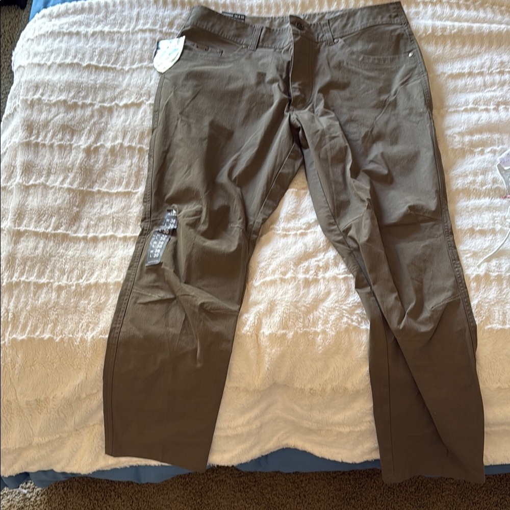 Kuhl Brown Straight Leg Jeans with Natural Wear